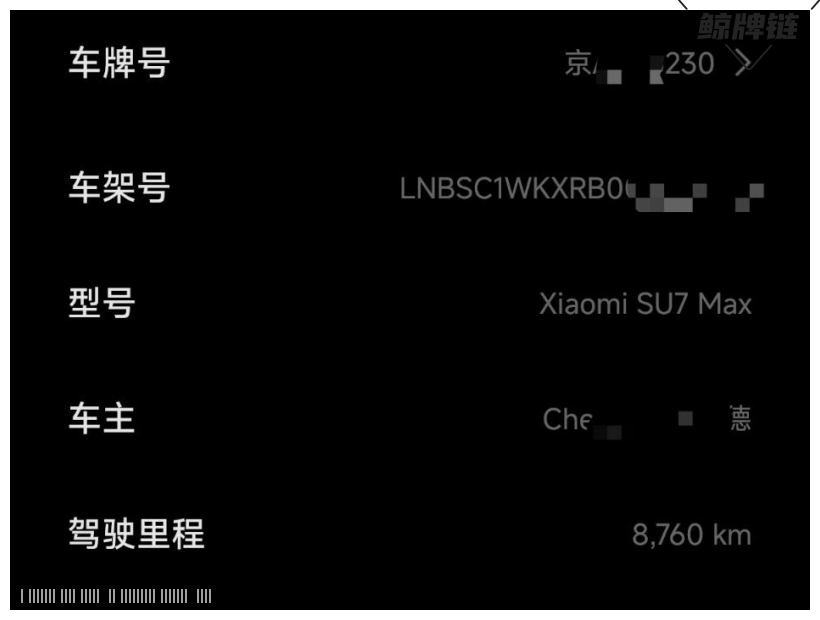 鲸牌链-京牌车长租平台-闲置京牌车长租：10000 元/月 小米SU7创始版顶配 5座 纯电小轿车 尾号0 