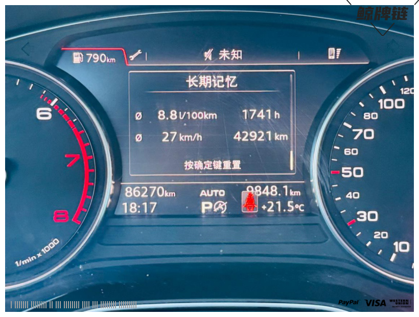 鲸牌链-京牌车长租平台-闲置京牌车长租：3800 元/月 奥迪奥迪A4L 5座 汽油小轿车 尾号5 