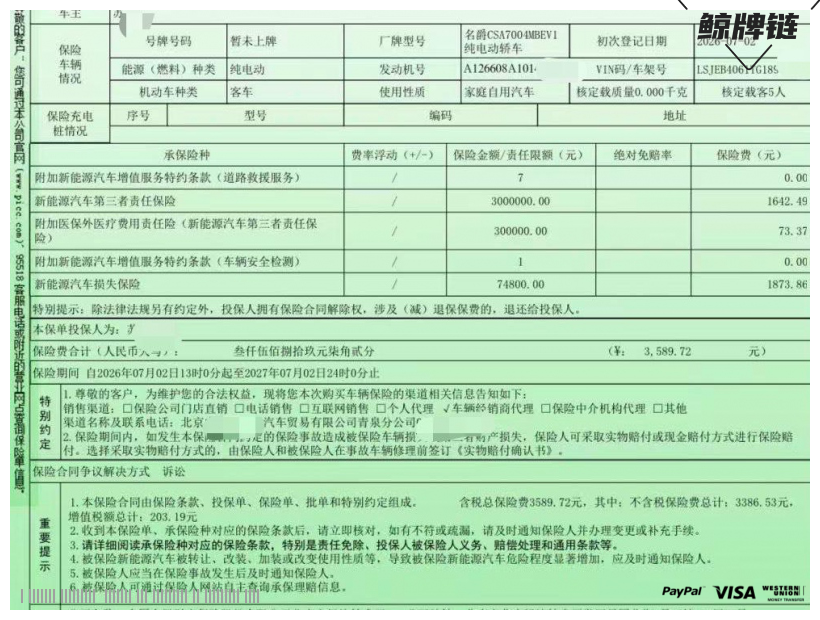 鲸牌链-京牌车长租平台-闲置京牌车长租：3000 元/月 上汽MG4 5座 纯电小轿车 尾号5 