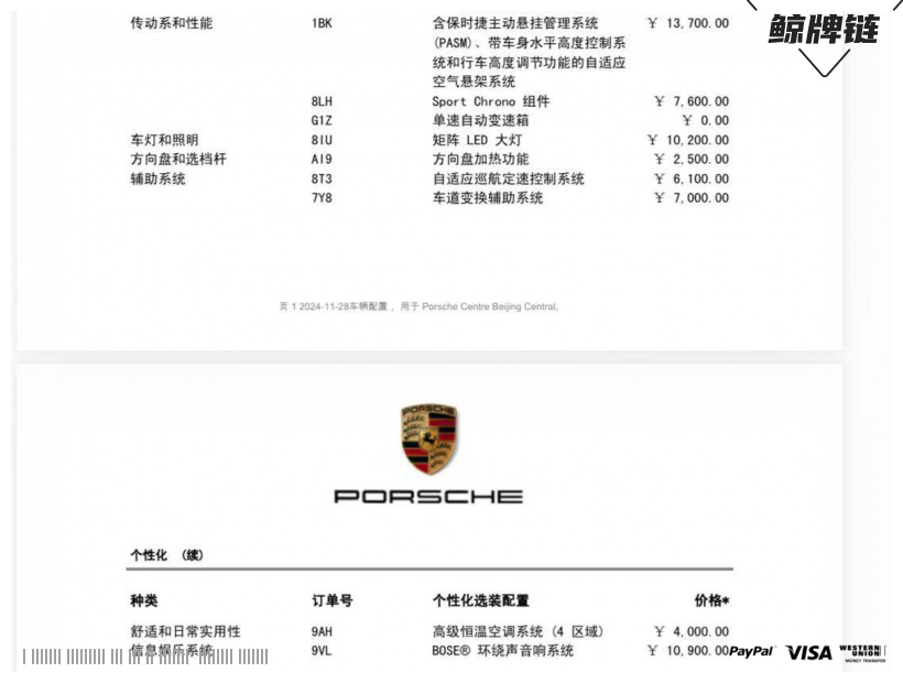 鲸牌链-京牌车长租平台-闲置京牌车长租：9800 元/月 保时捷Macan EV 2026款长续航版 5座 纯电SUV 尾号8 