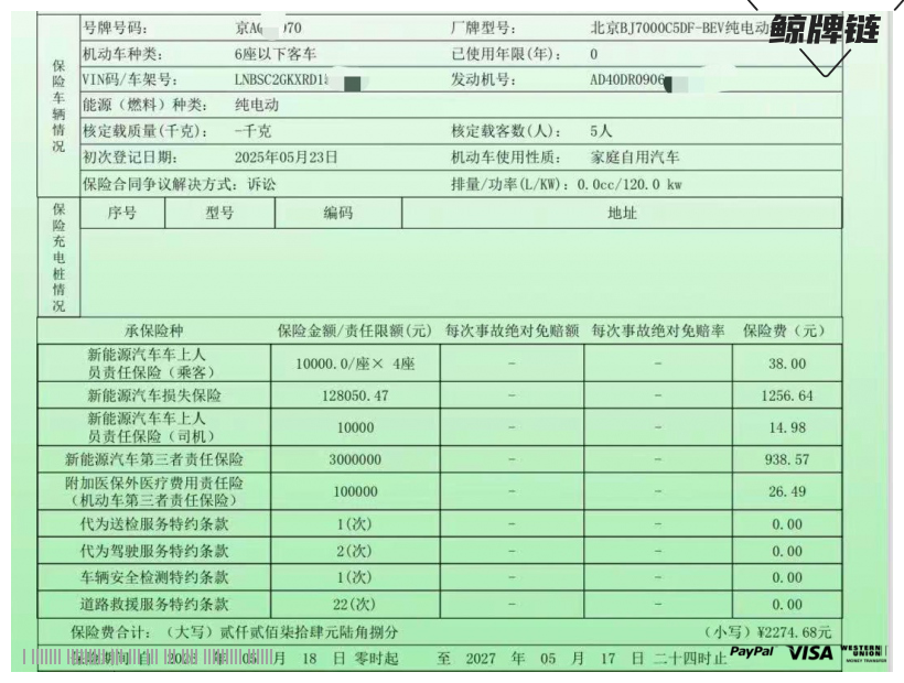 鲸牌链-京牌车长租平台-闲置京牌车长租：2800 元/月 北汽EU5 PLUS-R600优享 5座 纯电小轿车 尾号0 